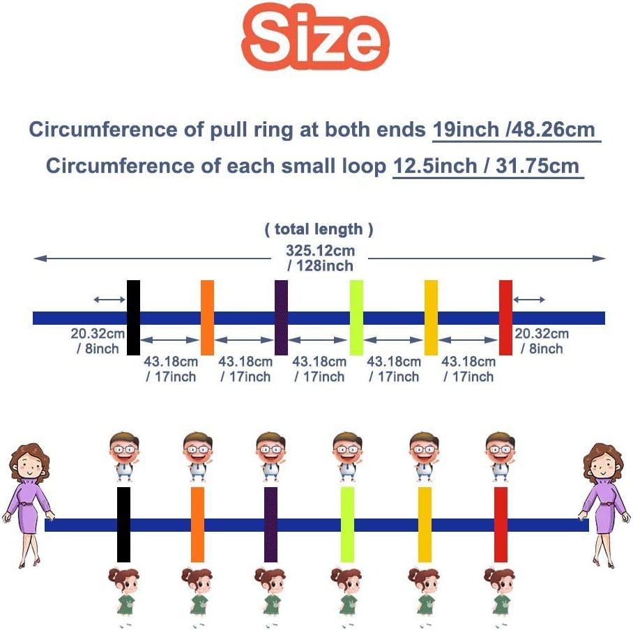 Walking Rope for Preschool Line Up Rope with Rings for Kids Toddlers to Walk Together Safety Daycare Leash Straps with Handles