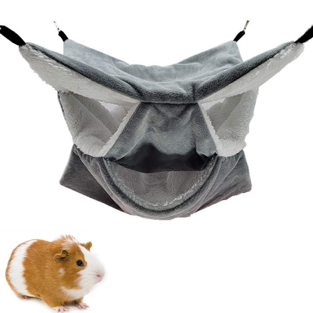 Hamster hammock, sugar glider, warm three-layer plush hammock,small pet, autumn and winter warm supplies