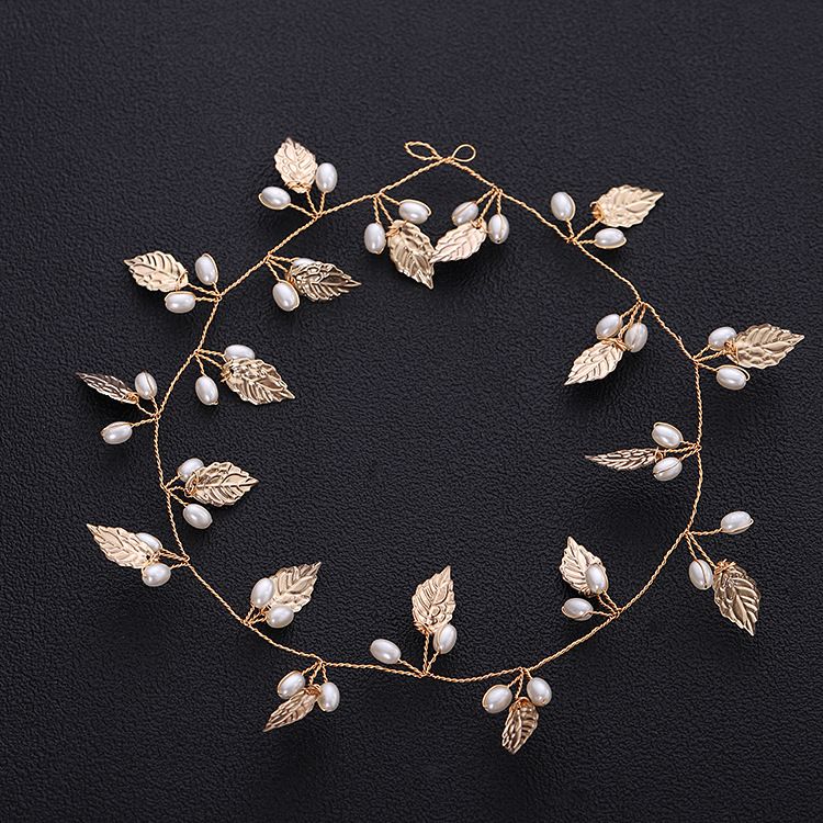 1pc Leaf Soft Chain Headband Hair Decorations Headwear Alloy Leaf Wedding Headwear Alloy Leaf Headwear Bride Headband