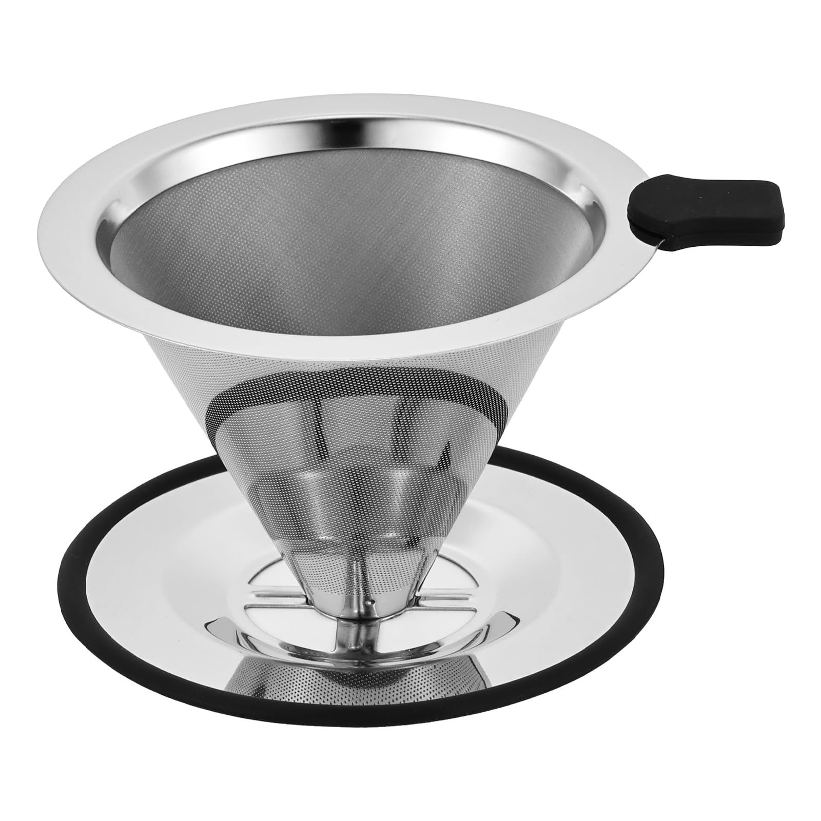 Reusable Stainless Steel Pour Over Coffee Filter Paperless Metal Coffee Strainer Single Cup Pour Over Coffee Maker Pour