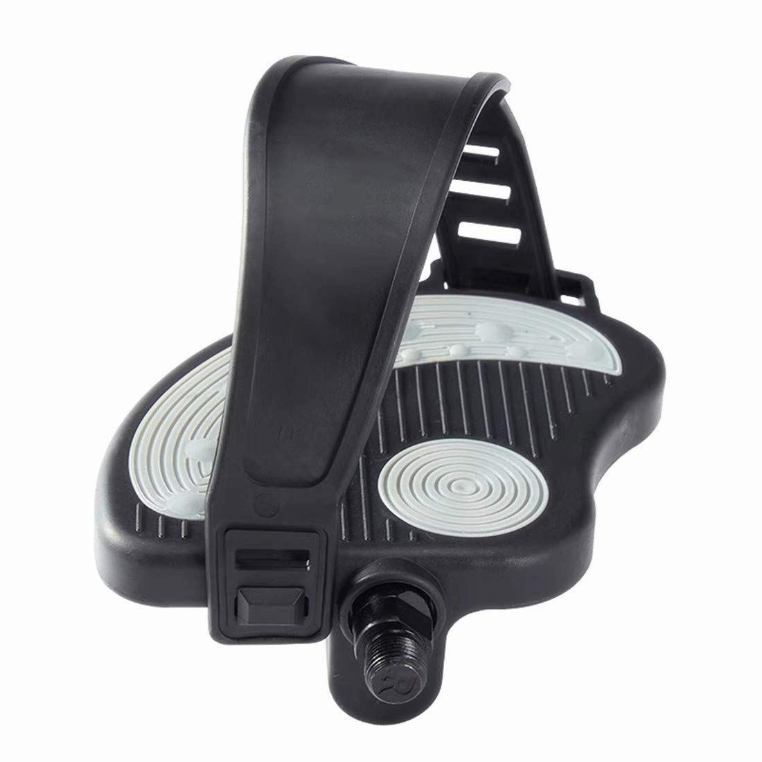 Exercise Bike Pedals with Straps Indoor Stationary Exercise Bike, Replacement Exercise Bike Pedals with Durable PVC Straps