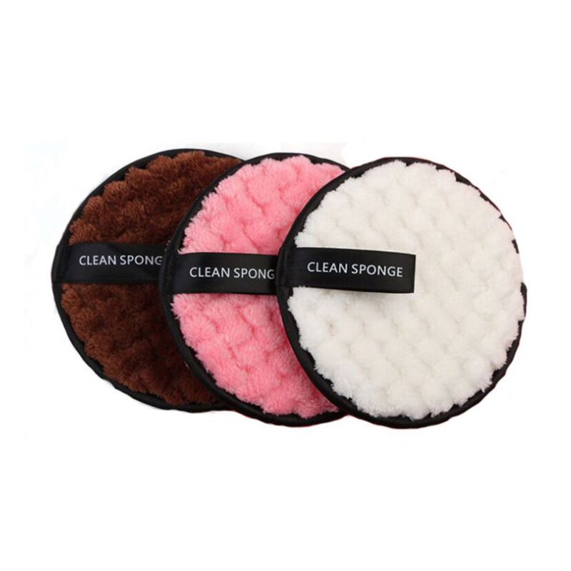 Reusable Soft Makeup Remover Pads for All Skin - 3 pack Microfiber Face Rounds Wipes Heavy Mascara Eye Shadow Facial Cleansing