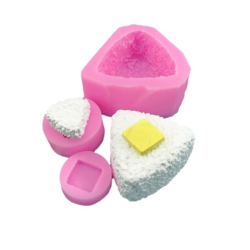 Molds 3Pcs Types of Triangular Rice Balls Seaweed Cheese Silicone Molds Diy Chocolate Pudding Biscuit Silicone Molds Cake