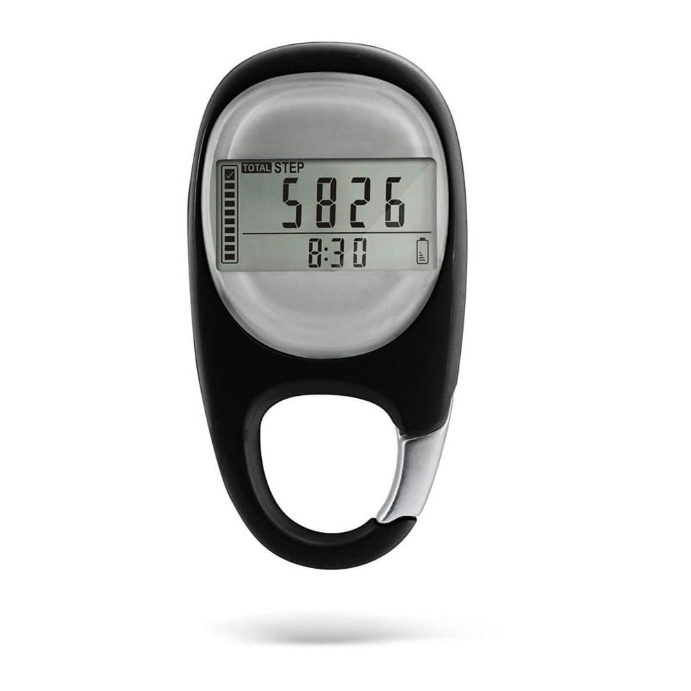 Pedometer for Walking, Portable Walking Pedometer 3D Step Counter, Simple Electronic Steps Tracker with Carabiner