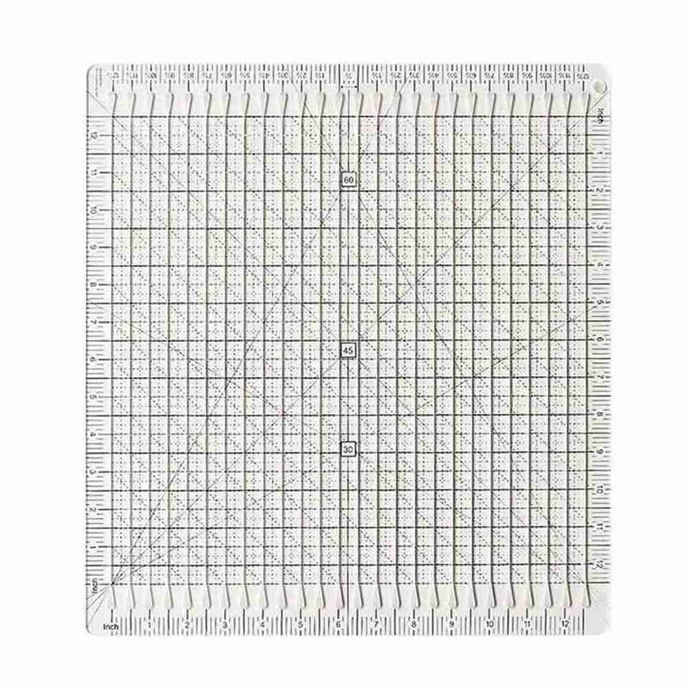 Sewing Supplies Sewing Ruler Template DIY Craft 12 Inch T-Shirts Ruler Patchwork 5-in-1 Quilt Cutting Ruler