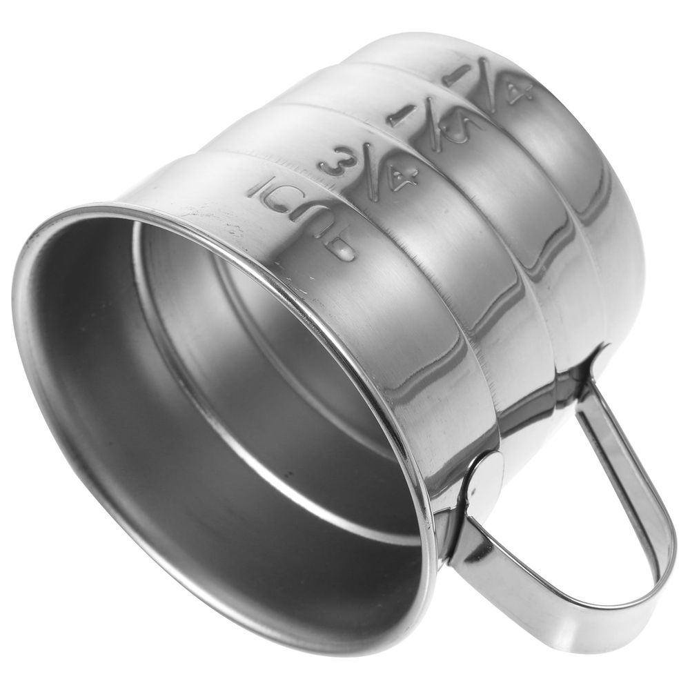 Stainless Steel Measuring Cup with Clear Scale Markings and Comfortable Grip Handle for Precise Cooking and Baking