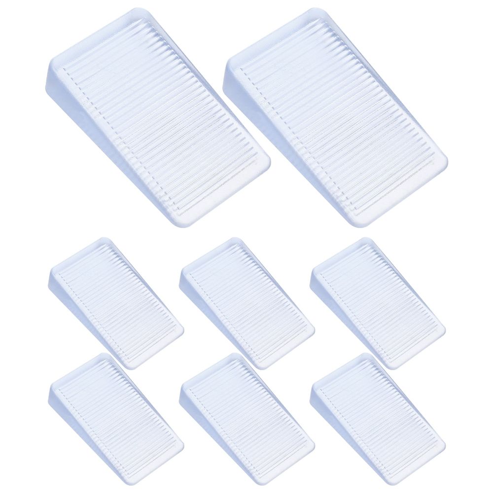 Construction Shims White 8Pcs 2X1.2X0.4In