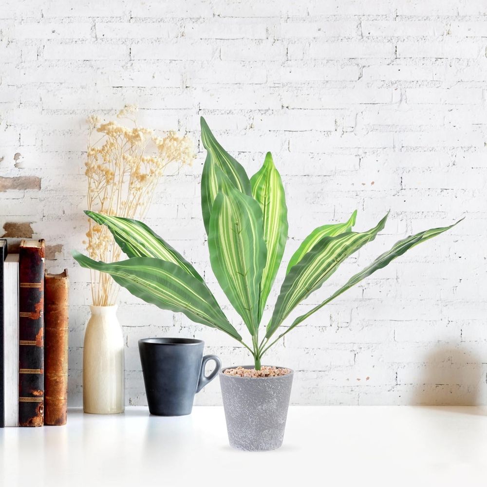 2-Pack Faux Snake Plant Green Artificial Decor for Home, Office, Banquet, and Room