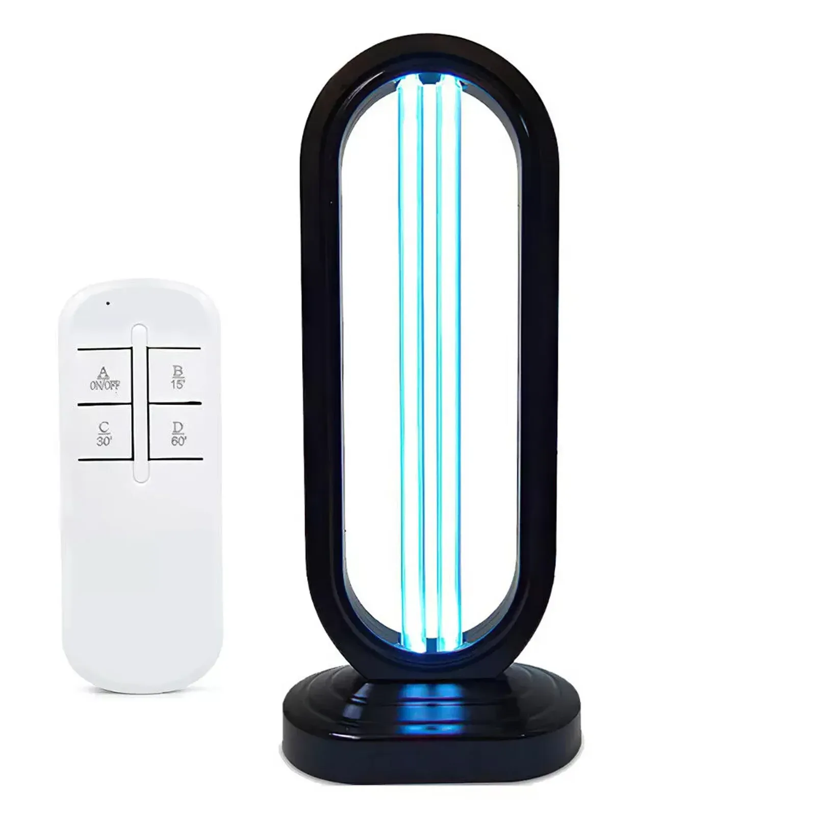 38W Black UVC UV Light Ozone Germicidal Lamp for Home and Office Disinfection