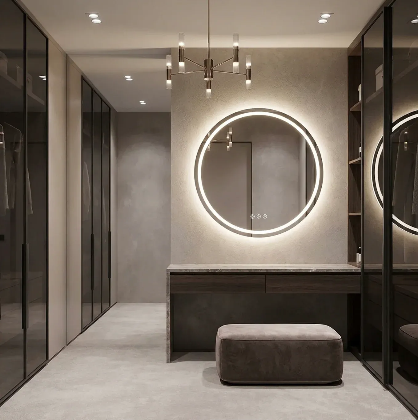 Interior Ave - 80cm Round Frameless LED Bathroom Mirror – Bluetooth