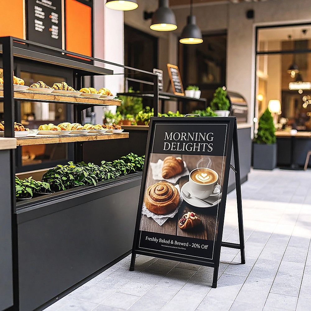 60x90cm A Frame Sign Portable Steel Sandwich Board Stand