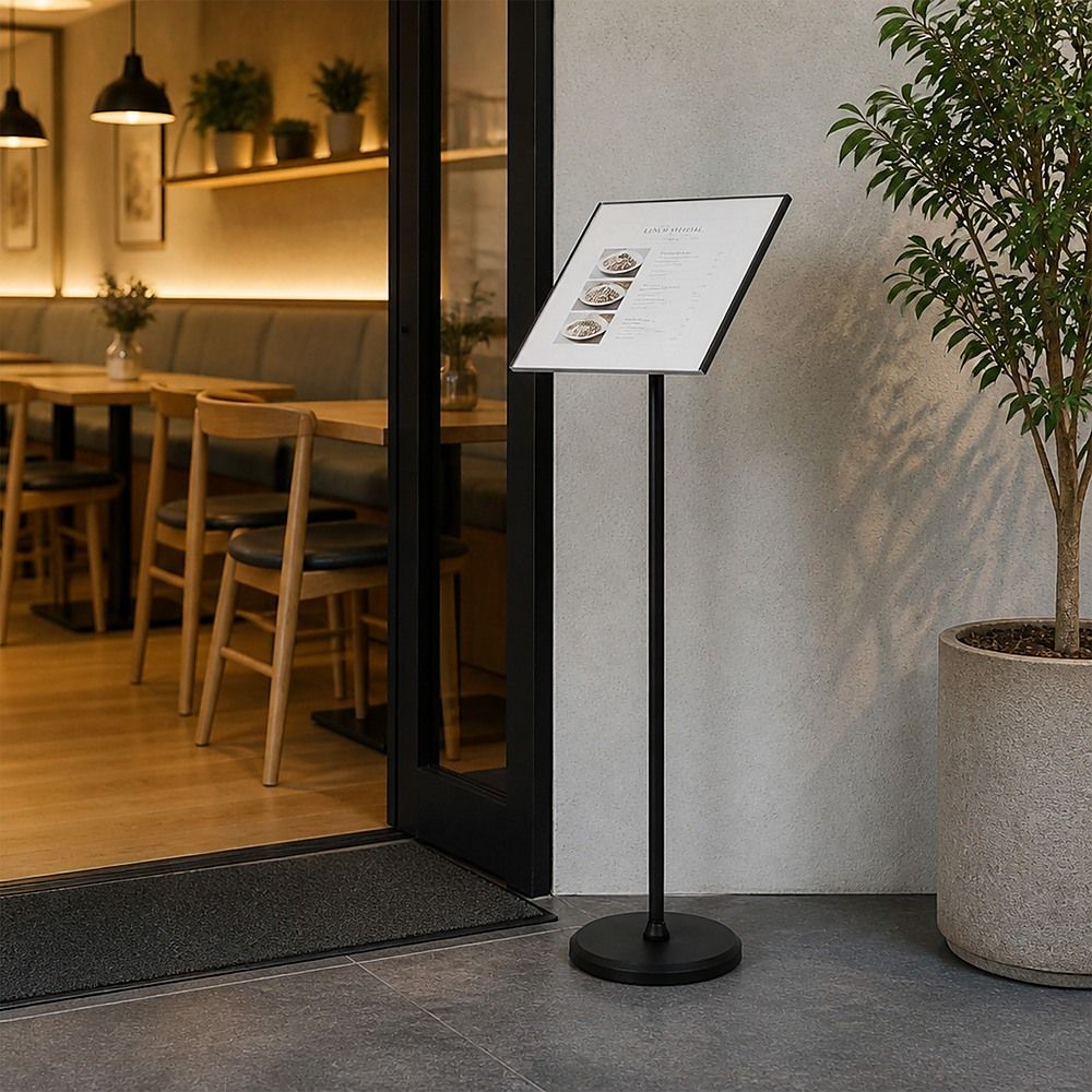 A3 Premium Floor Poster Stand Adjustable Height Business Menu Display Pedestal Sign