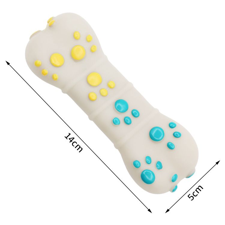 Yellow and Blue Spiked ring barbell Durable TPR Dog Chew Toys Set - for Teeth Cleaning - Non-Toxic, Bite-Resistant, Easy Clean - Interactive Play for Medium to Large Dogs