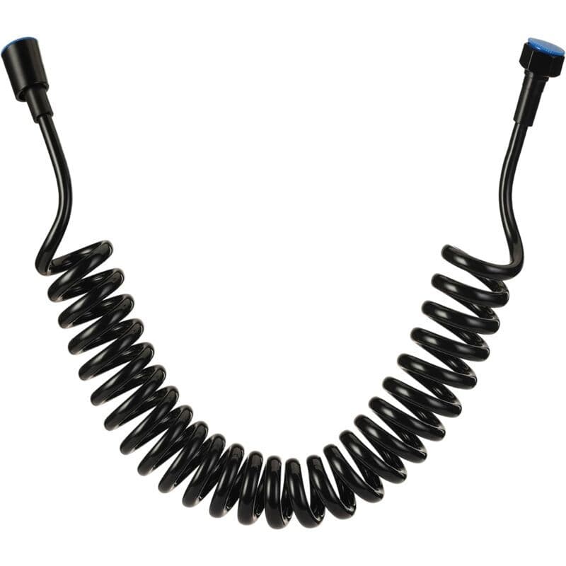 Bidet Hose 2m Telescopic Shower Hose ABS Replacement Spring Shower Hose for Bathroom Toilet Handheld Shower Head Bidet Sprayer, Black Finish
