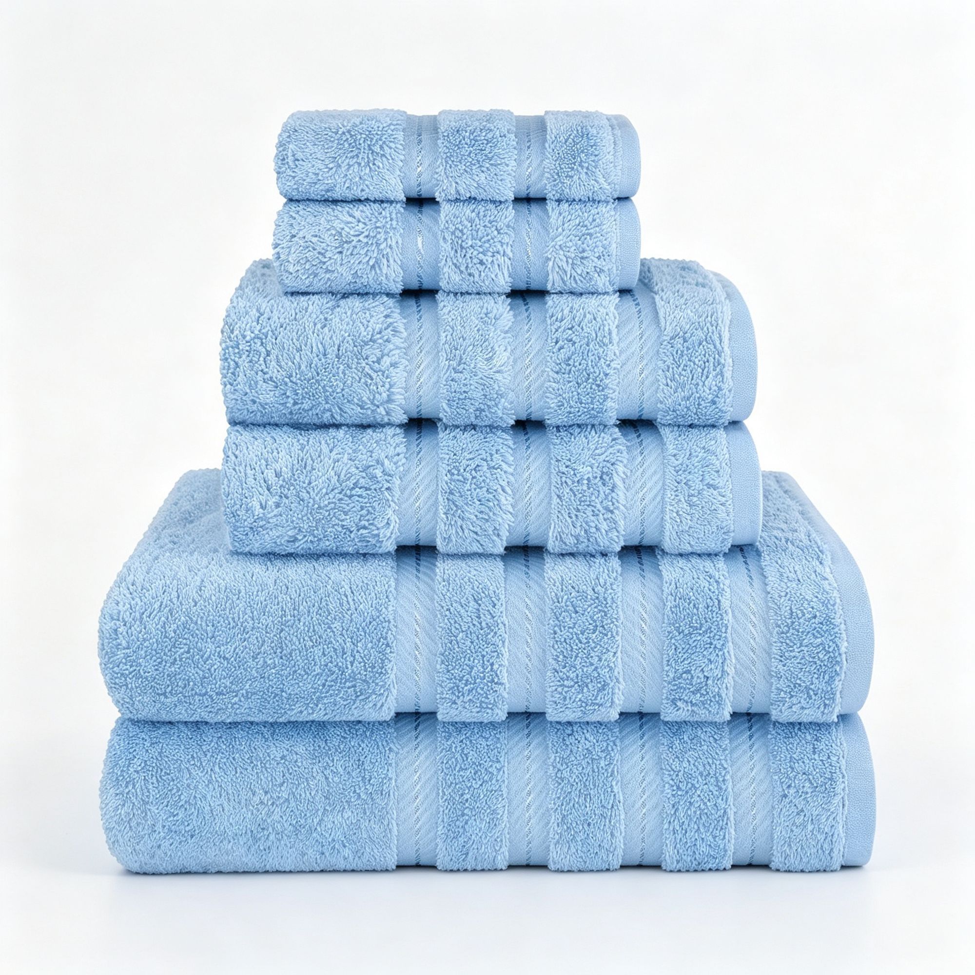 Sky Blue 34x34cm Pure Cotton Towel | Christmas Clean Household Gift | Soft Square Facial Towel