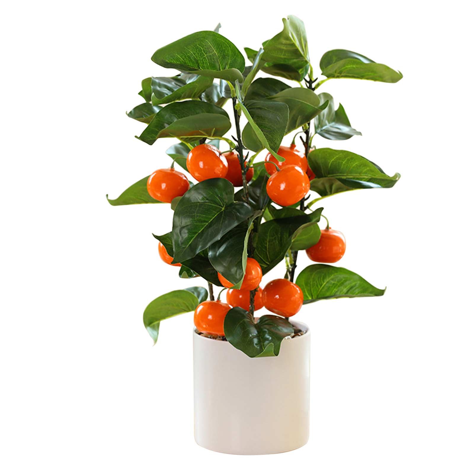Small Fake Fruit Tree Decor Artificial Potted Tree with White Pot Potted Plant Perfect for Kitchen Home Indoor