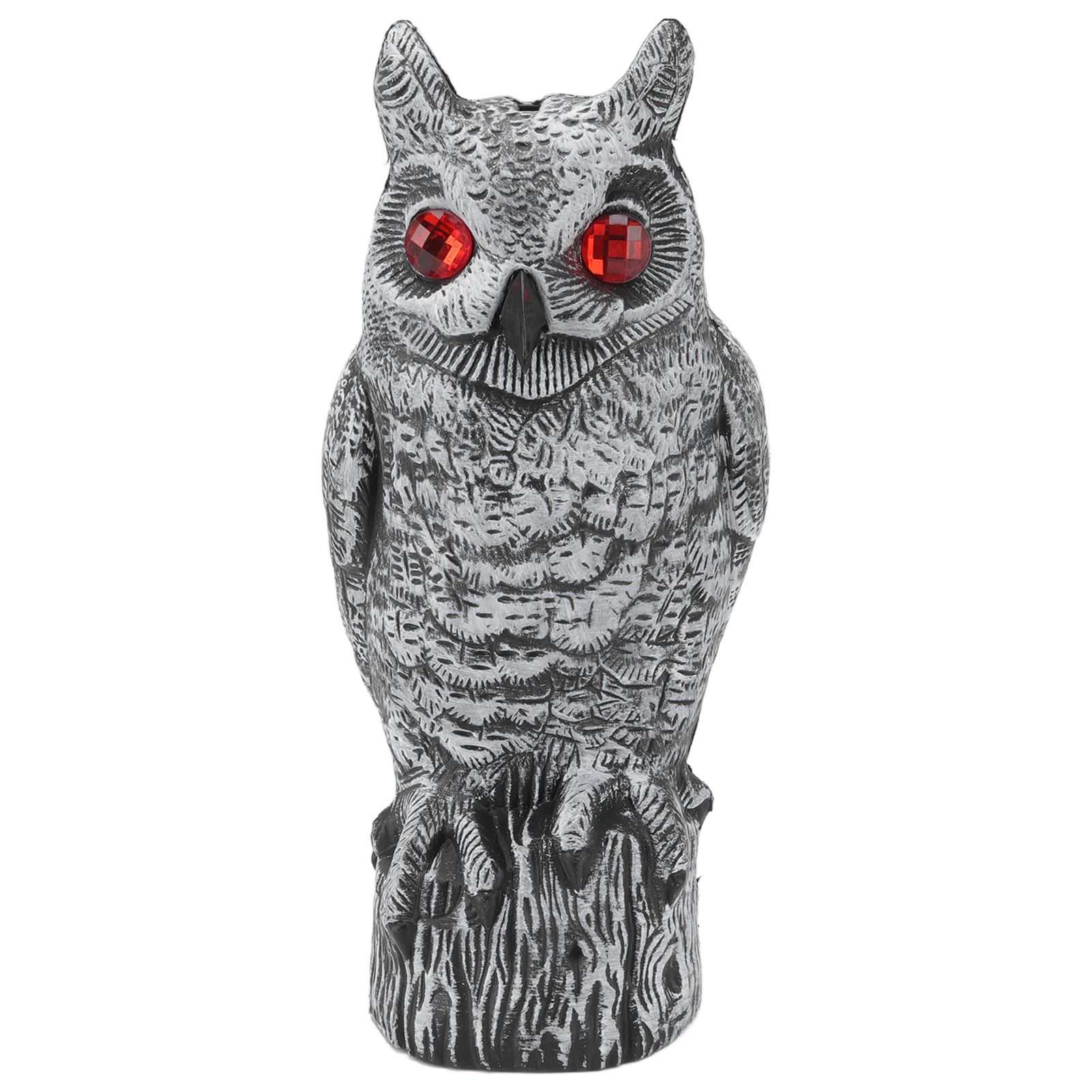 Solar Powered Owl Glowing Eyes Lifelike Appearance Waterproof Sun Resistant Bird Repeller for Home Garden Patio Fence