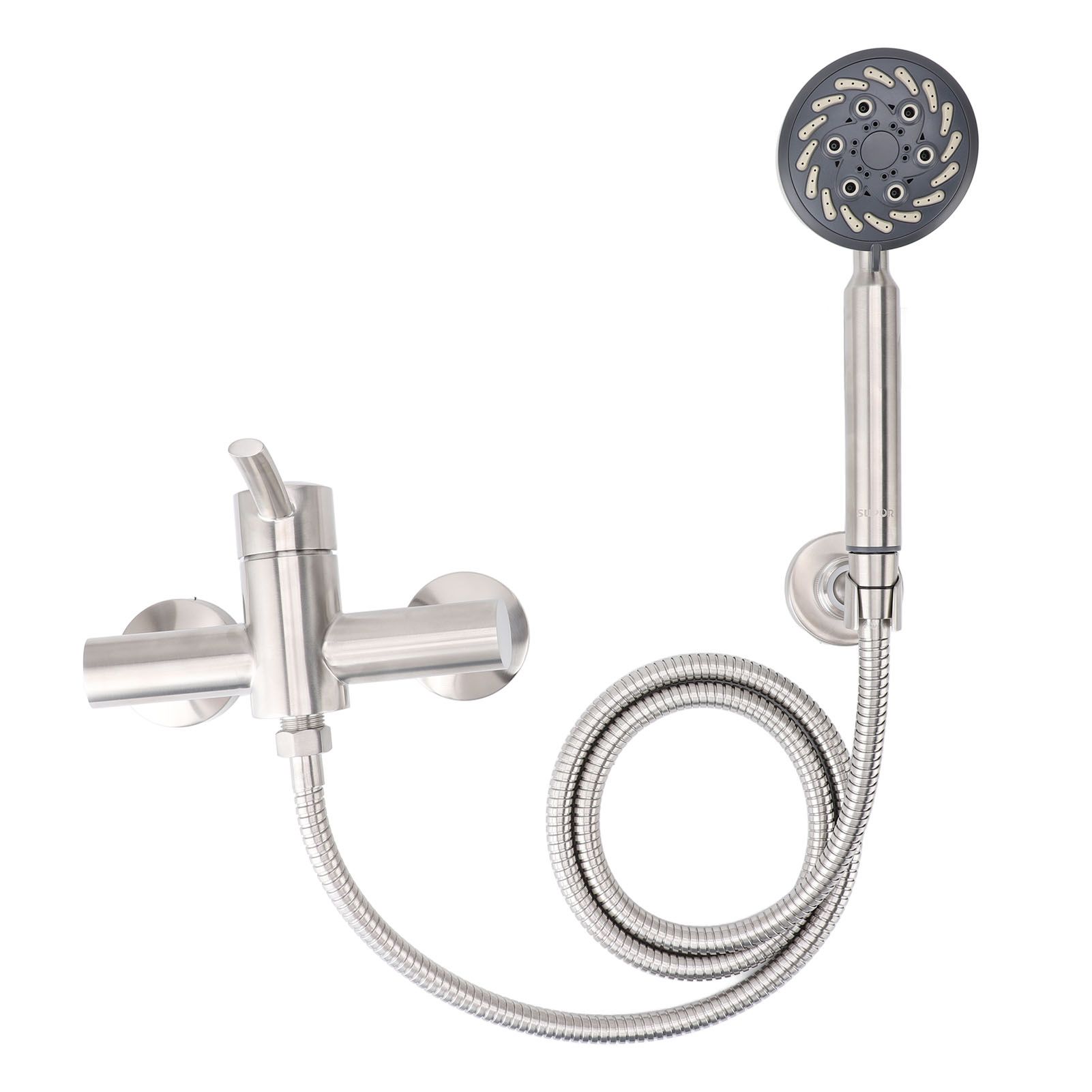 Shower Faucet Set Shower System Stainless Steel Water Saving Multifunction Handheld Shower and Rain Shower Combo Set for Bathroom