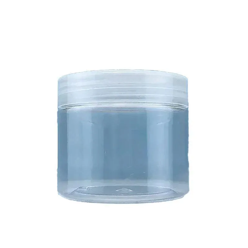 10pcs Transparent Wide Mouth Plastic Jars with Cap Skin Care Cream Containers - 25ml