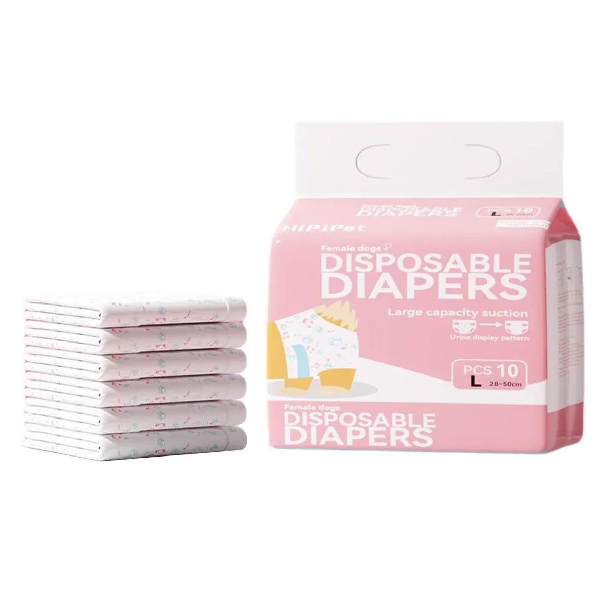 Dog Physiological Pants Pet Diaper Underwear for Hygiene and Incontinence Management - Female - L
