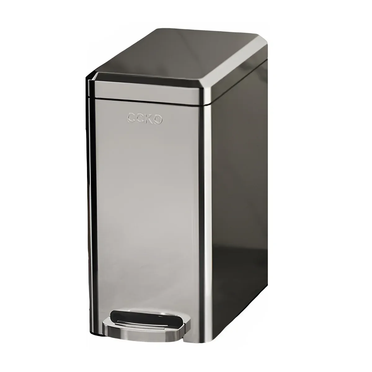 Kitchen Trash Can 9L Household Pedal Bin with Lid Large Capacity Waste Bucket - Stainless Steel