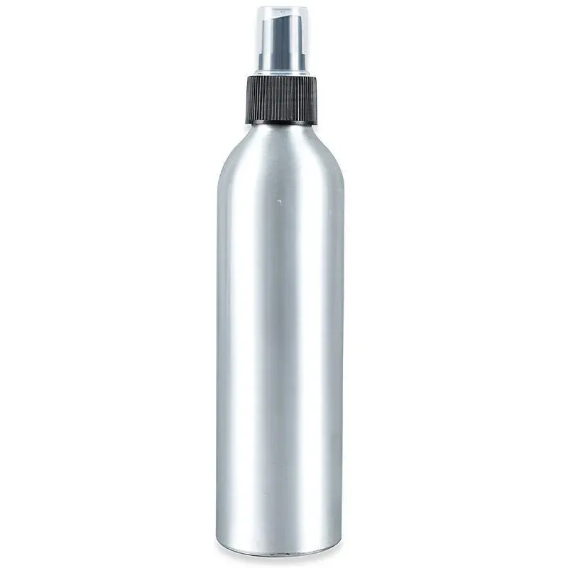 10pcs Travel Size Refillable Aluminum Spray Bottles Toner Cleaning Solution Mist - 10pcs-250ml