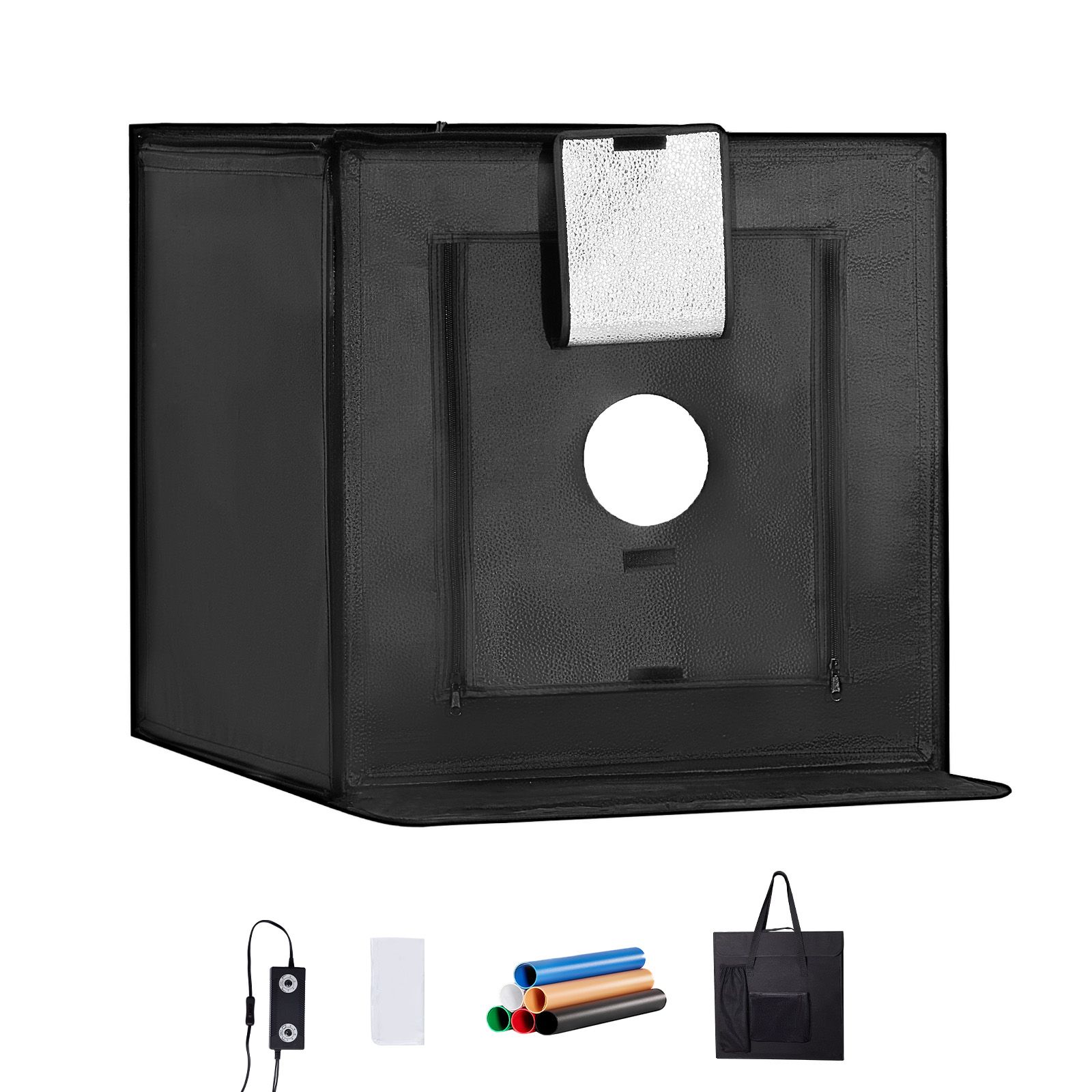 Photo Studio Light Box 3000-5600K Adjustable 3 Color Temperatures, 60 x 59 x 60 cm
